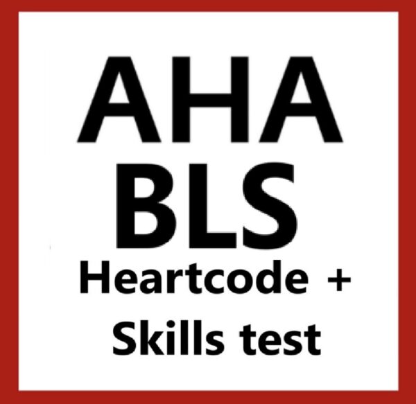 AHA BLS online course and in-person skills test